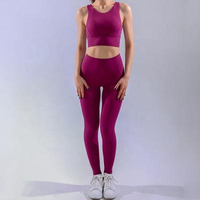 China Fashion Ladies Anti-Static Yoga Set High Print Leggings Logo Gym Wear Custom Workout Sports Bra Woman Quick Dry Fitness Clothing for sale