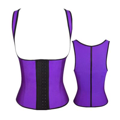 China New Antibacterial Design Three Rows Of Buttons Tummy Control Trainer Shoulder Girdle Body Shaper Abdominal Slimming for sale