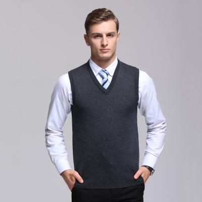 China Anti-wrinkle Wholesale ODM Custom Knitted Basic Cheap Mens Sweater Vest Custom Made for sale