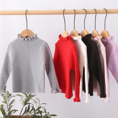 China Children Clothes Sweater Anti-Shrink Turtle Neck Girls Knit Chunky Sweater Kids for sale