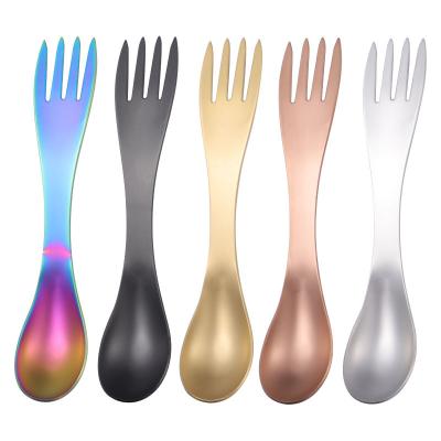 China Sustainable New Design Food Grade Stainless Steel 304 (18/8) Creative Octopus Spoon And Fork In One for sale