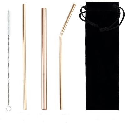 China High Quality Eco Friendly Viable Stainless Steel Reusable Juice Drinking Straws for sale