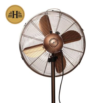 China Easy Operated Powerful Retro Hotel Metal Stand Cooling Fan for sale