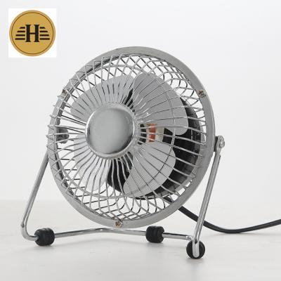 China High Quality Cool Design 4 Inch Metal Mini Table Fan for sale