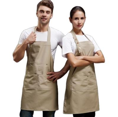 China Eco-friendly Factory Custom Canvas Logo Cotton Barber Strap Barista Bartender Baker Waitstaff Work Uniform Apron for sale