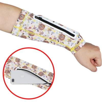 China Basketball Sublimation Compression Arm Cover Antibacterial Recycling Fishing Empty Sleeves With Pocket For Men's Sleeve for sale