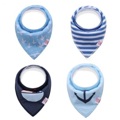 China OEM Service Antibacterial Organic Baby Bibs 100% Cotton Baby Bandana Bibs for Boys and Girls for sale