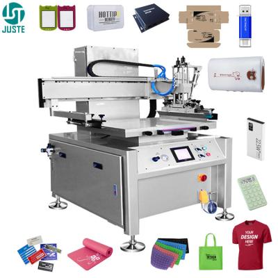 China Halbautomatische Seidenbildschirmdruckmaschine Elektronik HMI Digital Flatbed Drucker für Skateboard-Taschen Flat Item zu verkaufen