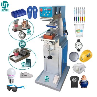 China 1Color Pad Printer Single Pad Shuttle Ribbon Pad Printing Machine For Garment Tagless Tag Less Label Skateboard Wheel for sale