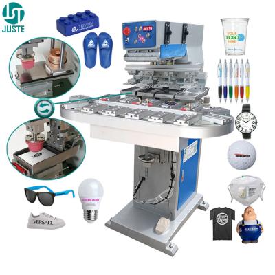 China 4 Colour Vertical Conveyor Pad Printer Servo Shutter Parts Digital Blade Pad Printing Machine For Sunglasses Syringe for sale