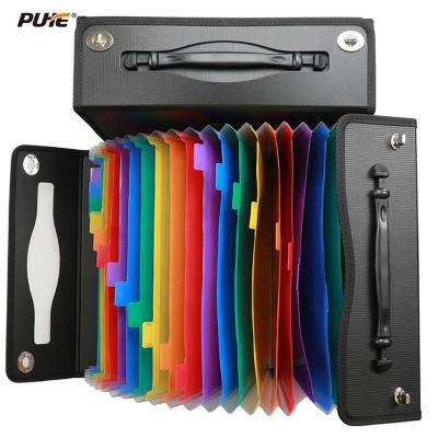 China Hot Selling Recyclable Plastic PP Plastic Hot Sale A4 Size Color Pages Expansion Folder 24 Pocket Accordion Folder Durable Business for sale