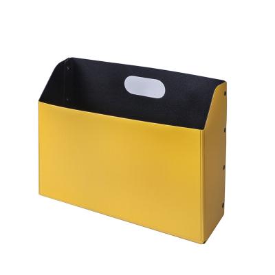 China Recyclable Plastic Desktop Single Magazine Rack Foldable PP Storage Foldable Classified Folder for sale