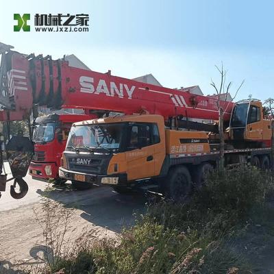 China 75ton tweedehands vrachtwagen kranen Sany STC75 tweedehands vrachtwagen mobiele kraan Te koop