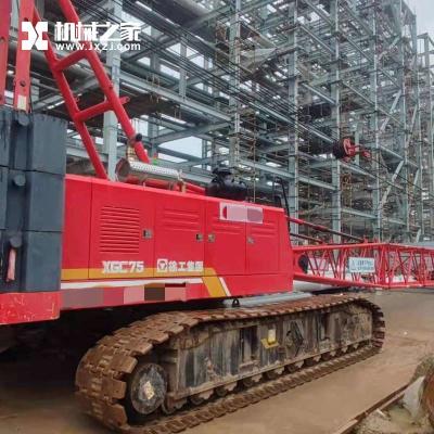 Κίνα Μεταχειρισμένοι Crawler Cranes 75 Ton XCMG XGC75 Second Hand Crawler Crane MOY 2017 προς πώληση