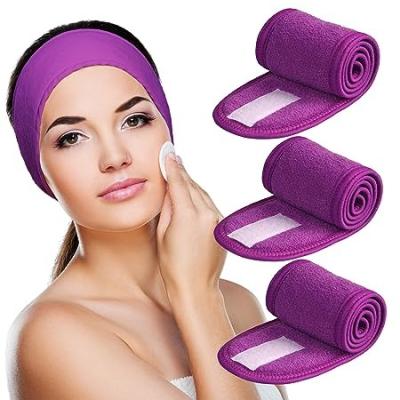 China High Absorbency Microfiber Super Soft Cotton Detergent Washable Reusable Makeup Remover Pad Head With Spa Hijab for sale