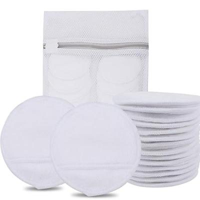 China High Absorbency Makeup Round Pad Super Soft Reusable White Remover Pad For Face Eyes Lips Washable Face Towel For All Skin Types 14 Packs for sale