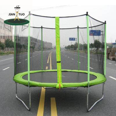 China JianTuo Round Trampoline Sports 6FT 8FT 10FT 12FT 13FT 14FT 15FT 16FT CE TUV GS Outdoor Round Garden Cheap Trampoline With Enclosure Safety Net for sale