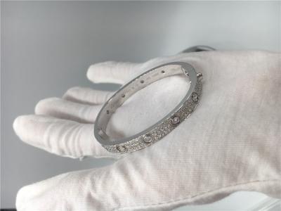 Китай Простой браслет Bangle диаманта, браслет любов белого золота 18k продается