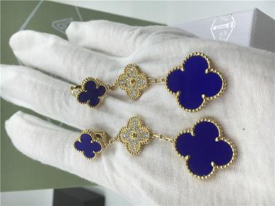 China Pendientes de VCARO9II00 Van Cleef Vintage Alhambra con la malaquita/el diamante en venta