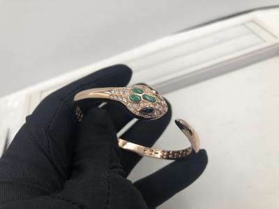 Cina I braccialetti di lusso di incanto di Snakewomens dei gioielli hanno personalizzato un oro rosa di 18 Kt con i diamanti in vendita