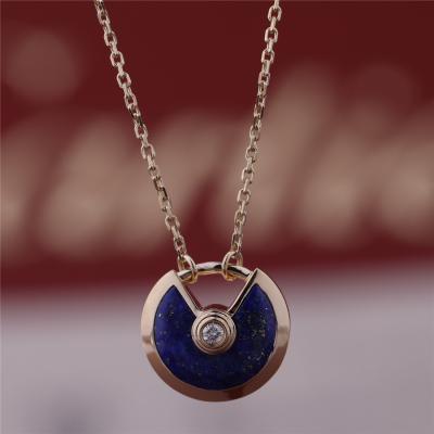 中国 Xsモデル イエロー・ゴールドのAmulette De Necklace Withラピスラズリのダイヤモンド 販売のため