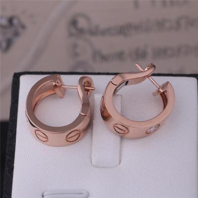 Chine Boucles d'oreille de noeud d'amour d'or de bijoux d'or de B8022900 18K avec des diamants à vendre