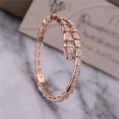 Китай Bangle 353792 змейки диаманта роскошной одн-катушки гадюки Serpenti браслета золота Роза шкафа полный продается