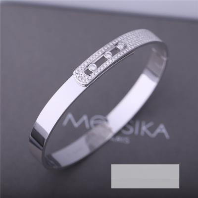 China Breite Weißgold-Diamond Bracelet Paris Jewelrys 4.5mm zu verkaufen