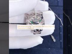 18K White Gold Car Tier Panthere Necklace Onyx VS Diamonds Customized