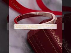 Full Diamond Love Bangle Classic Jewelry Love Bracelet Full Diamond-paved in 18K Pink Gold