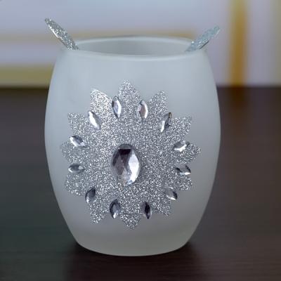 China Popular wholesale machine blown clear glass candle jar with high quality for sale