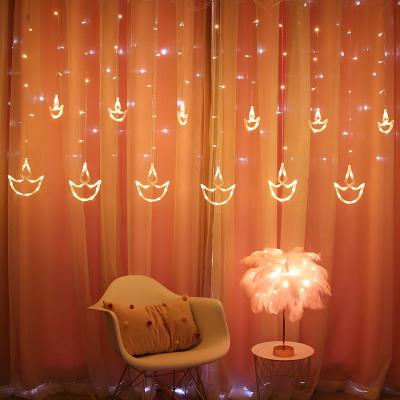 China Best Selling Romantic Holiday Party Decoration Lights Indian Magic Lamp Curtain Light Background Light for sale