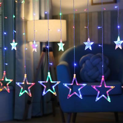 China 2021 Hot-selling LED Star Christmas Decoration Light Fairy Tale Curtain Romantic Indoor Five-pointed Lights for sale