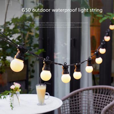 China Festival Decoration 5M/10light Holiday Decoration Light 24V G50 Indoor Outdoor Waterproof Bulb String Garden Light for sale