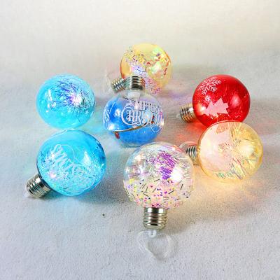 China LED Lights Wholesale 8cm Christmas Decorations Balls Set With LED Light Christmas Tree Hanging Ball Pendant Decoration for sale