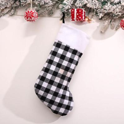 China Popular Christmas Jars 2021 Christmas Home Ornaments Lattice Large Christmas Storing Christmas Gift Bag for sale