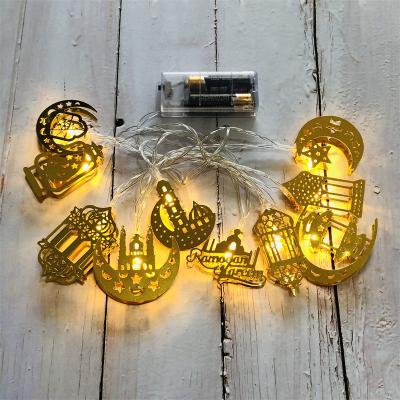 China Copper+Iron+Muslim 1.5m 10LED /3m 20LED LED Decorative String Lights Battery Operated Small LED Ramadan Lights Eid al-Fitr Lanterns Lights for sale