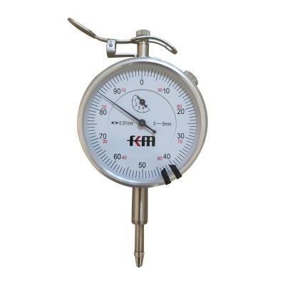 China 0-5mmx0.01mm Mechanical Dial Indicator With Lifting Lever On The Left for sale