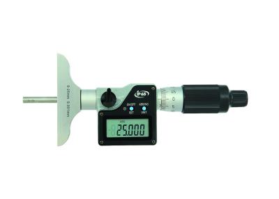 China IP65 Protection Degree 0-25mm Electronic Depth Micrometer Digital for sale