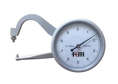 China 0-10mm Range 0.05mm Graduation Dial Snap Gauge Caliper Manual Dial Thickness Gauge Tester for sale