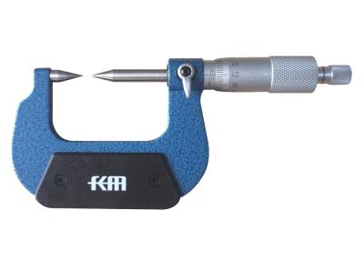 中国 KM 0-25mm Point Micrometer With Carbide-tipped Measuring Face 販売のため