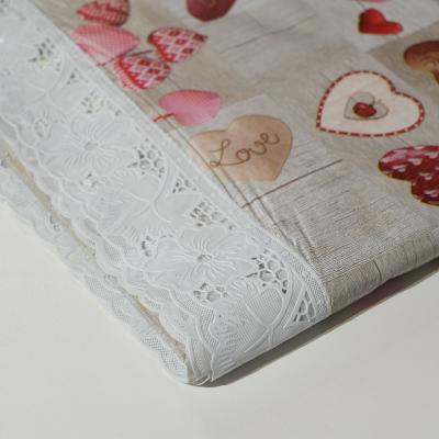 China Dangyang Xiyue customization OEM tablecloth chakra lace waterproof silver organza embroidered tablecloth for sale