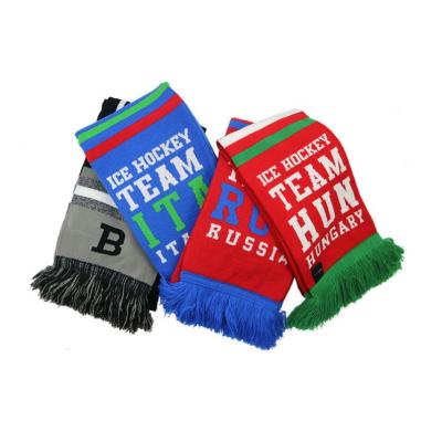 China Jacquard Knitted Designer OEM Football Soccer Fan Scarf for sale