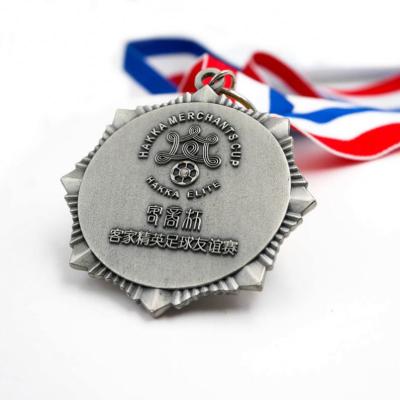 China Custom Europe Nickel Metal Medal Sports Soccer Football Trophies And Medals for sale