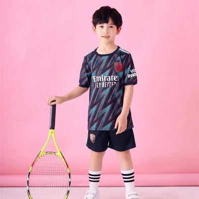 China Sets Wholesale 2021 New Soccer Jersey Training Uniform Short Sleeve Kids Football Jersey Girls Boys With Customer Number And Name for sale