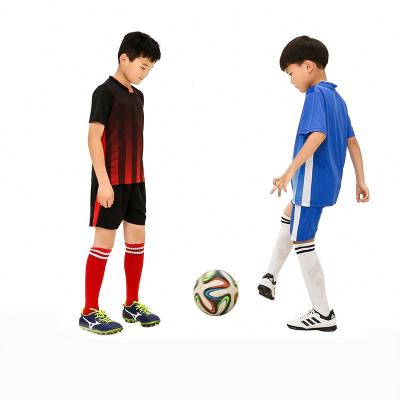 China Wholesale Comfortable Professional Kid Soccer Jersey Set Logo Uniforms Stripe Uniform Custom Made for sale