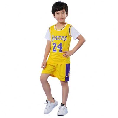 China Top Quality Kids Boys Basketball Breathable Uniform Sportswear Tank Tops Unisex Style Anti Sets Wear Feature for sale