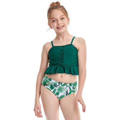 China Fashion Breathable Beach Swimwear Two Piece Bikini Summer Girls Kids Children Swimwear for sale