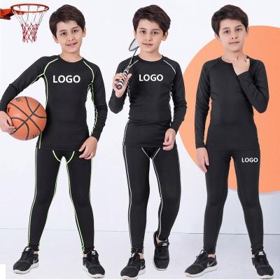 China Other Wear Vedo Fitness Custom Quick Dry Polyester Logo 5pcs Set Basketball Baselayer Suit Kids Workouts Activewear Jogging Gaiters for sale