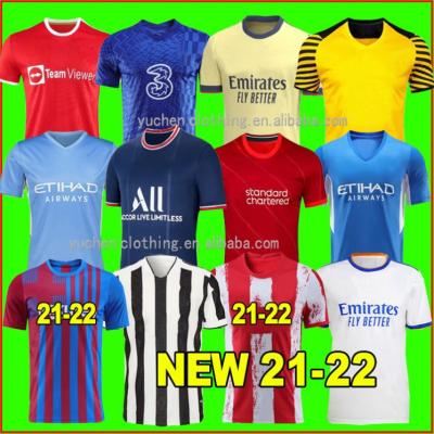 China 2021 Thailand quality thailand football jersey 2022 wholesale quick dry soccer jersey football wear for sale